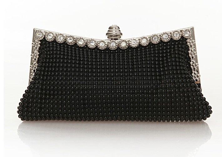 Cross-Border Ebay Aluminum Bead Evening Bag Aluminum Sheet Evening Clutch Bag Rhinestone Evening Bag Socialite Banquet Bag Factory Direct Sale