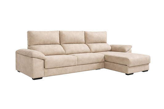 DUPI Sofá Chaiselongue Sleep Pro | Arcón Reversible Izquierda/Derecha | 265x96x148 cm | Gris