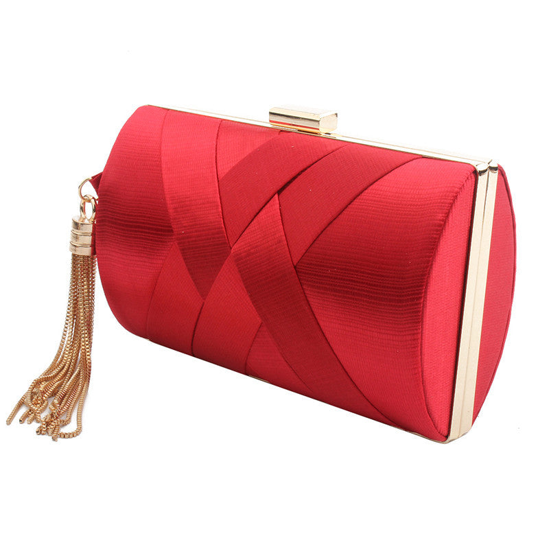 2018 New evening bag hand-woven hand-held shoulder crossbody chain evening bag wedding banquet dress bag