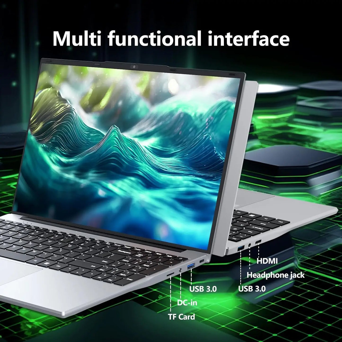 Computadora portátil de 15.6 pulgadas, Intel Core i9-9900, Windows 11, 16 GB de RAM, 1 TB/2 TB SSD, portátil con retroiluminación, lector de huellas dactilares, para oficina, estudio y juegos.