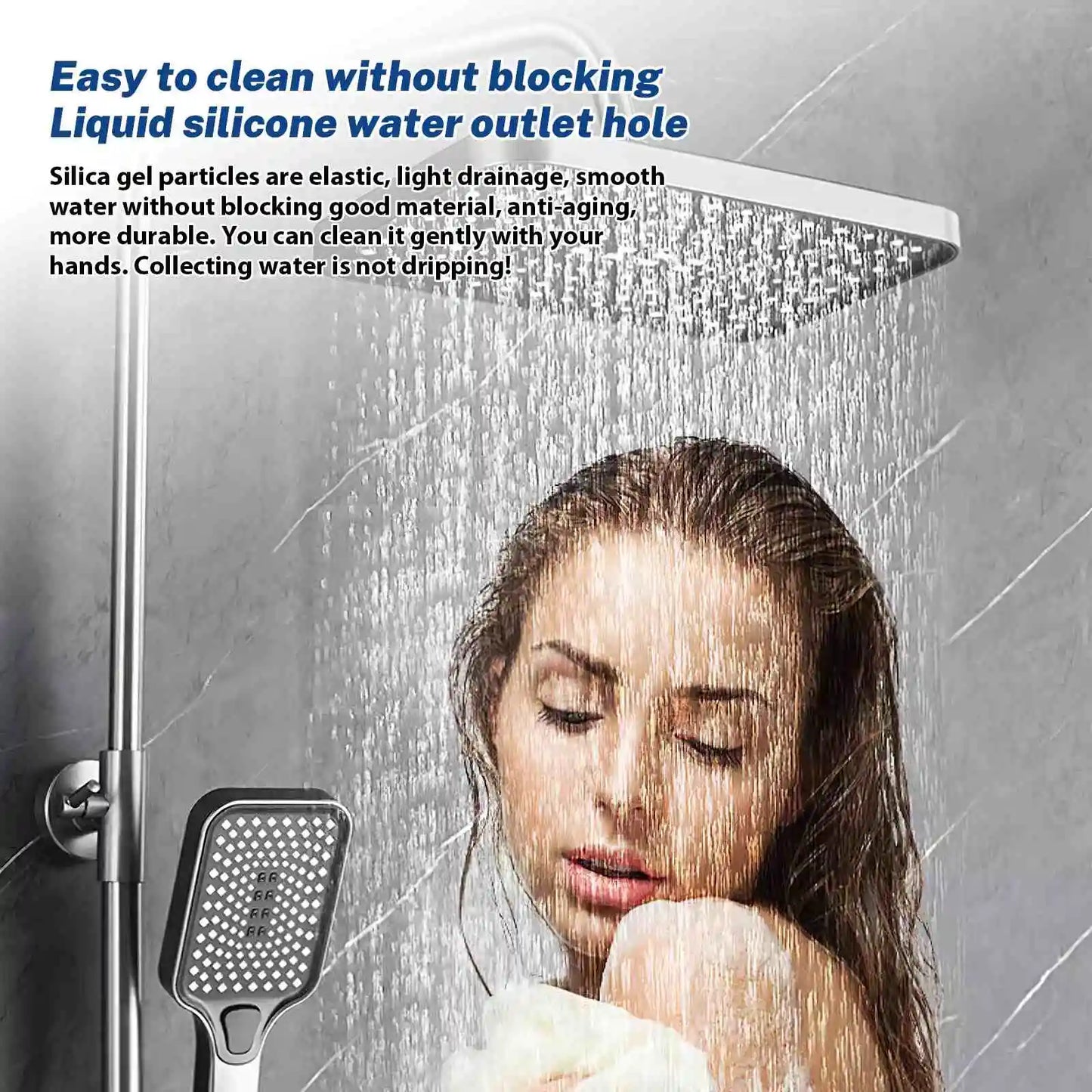 Sistema de grifería para ducha de baño con pantalla digital, mezclador de cobre y cabezal de ducha de alta presión