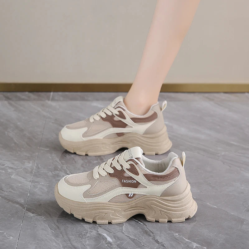 Women's New Style Fashion Sports Shoes Comfortable Microfiber Upper Material Sneakers Non-Slip Casual Running Shoes