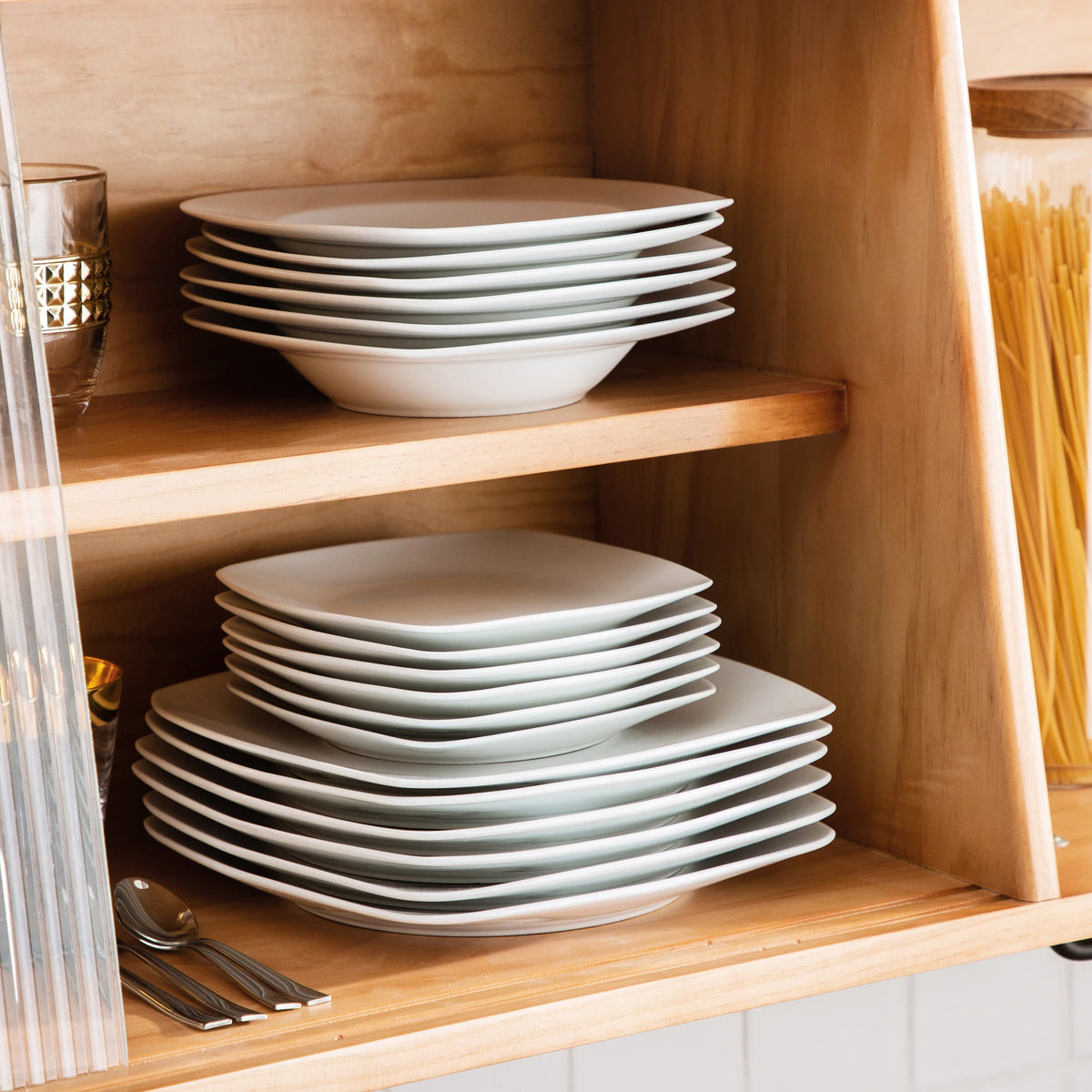 MALACASA-vajilla de porcelana de cerámica JULIA Classic, juego de 18 piezas con 6 platos de cena, sopa, postre, servicio de vajilla para 6