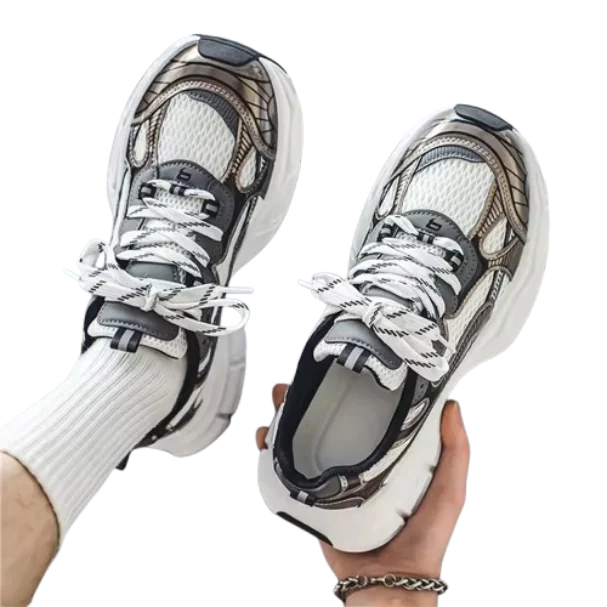 Men's Summer Running Shoes Breathable Cushioned Lightweight Lace-Up Closure Casual Athletic Sneakers