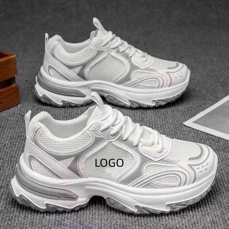 Men's Chunky Retro Running Shoes Lightweight Breathable Mesh Sneakers Barefoot Wide Toe Box Cushioning Athletic Walking Shoes
