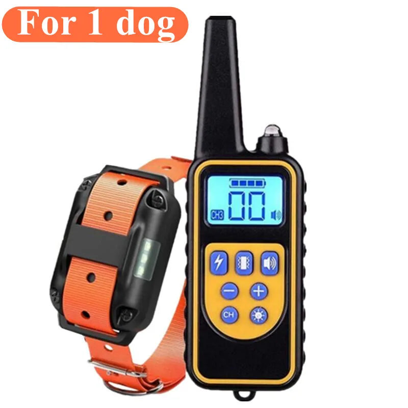 Collar de entrenamiento eléctrico para perros, Collar impermeable para corteza de perro, mascota con Control remoto, dispositivo antiladridos recargable, perros de todos los tamaños