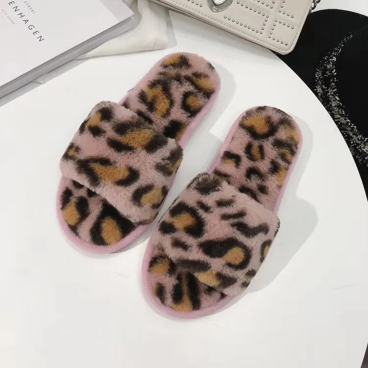 2019 Korea Style Fashion Shoes Household slippers Yellow Cute Sexy Leopard Print Slides Sandals