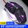 E-sport RGB Wired Mouse LED Optical USB 7D Macro Programming Mechanical Gaming Mouse 6400DPI Mouse for Computer