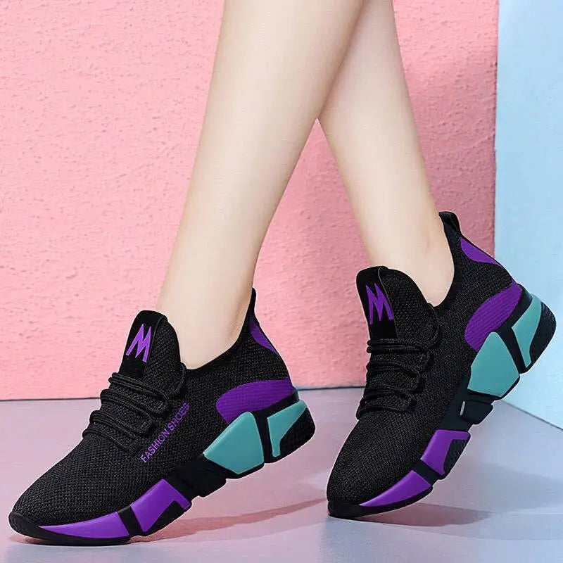 2022 New Fashion Lightweight Breathable Anti-skid Women's Flat Casual Sneakers