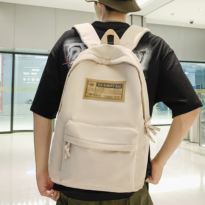 School Bag Female Campus Trendy Backpack 2025 New College Student Simple Junior High School High School Backpack Male Commuter Computer Bag