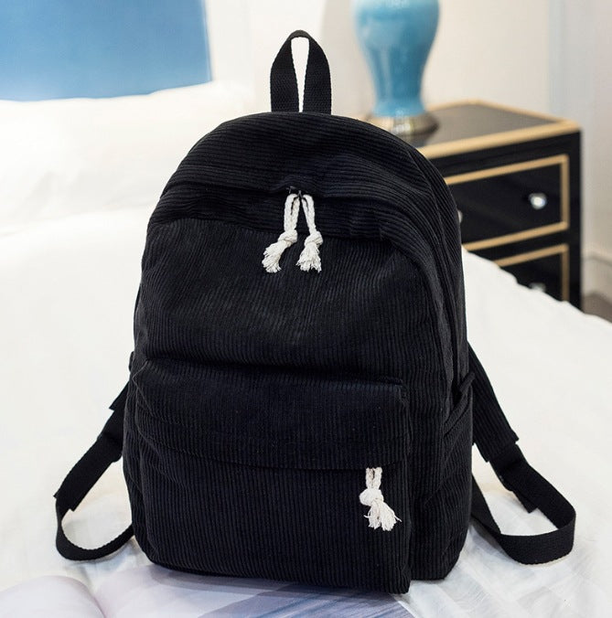 Etsy Cross-Border Hot Selling Personalized Name Logo Can Be Programmed with Letters Velvet Large Capacity Backpack Rope Embroidered School Bag