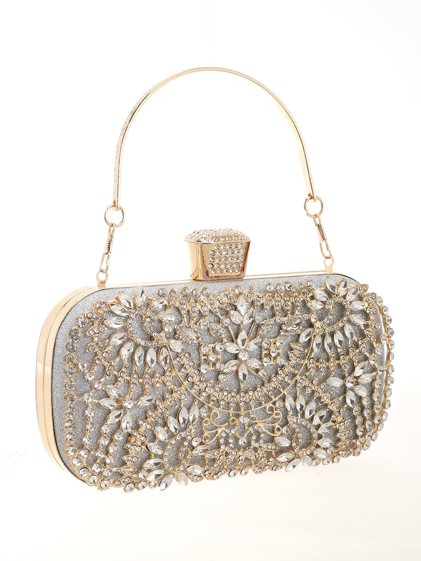 Cross-Border Alloy Evening Dress Banquet Clutch Bag Diamond Bag High-End Celebrity Texture Handheld Evening Bag