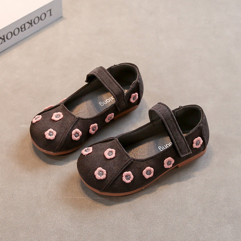 Girls Princess Shoes 2025 New Spring and Autumn Leather Shoes Small Fragrance Style Children's Soft Sole Baby Shoes Flower Shoes