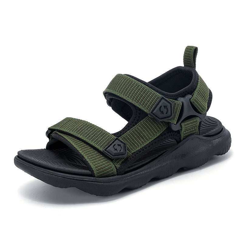 Jinjiang Children's Shoes Children's Sandals Summer New Boys' Soft-Soled Beach Shoes for Middle and Large Children Outdoor Sports Sandals