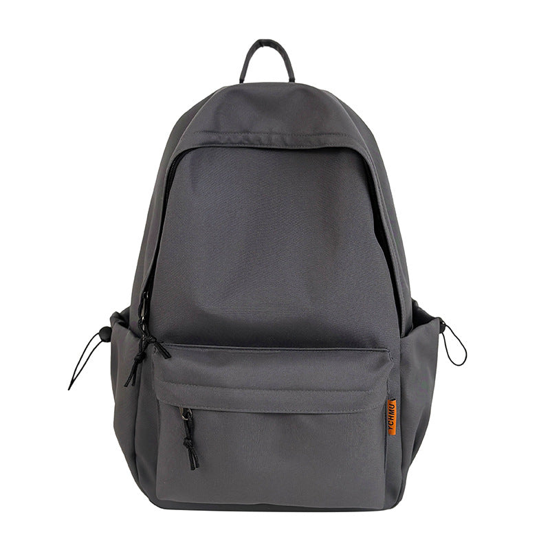 Ins Large Capacity Simple Solid Color Backpack Junior High School High School Backpack Japanese Female College Student Schoolbag