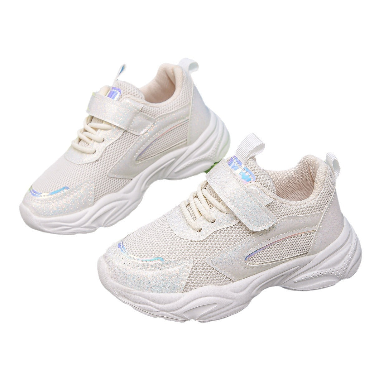 2024 spring and autumn new sneaker Velcro gradient function shoes for large children lightweight running shoes for students