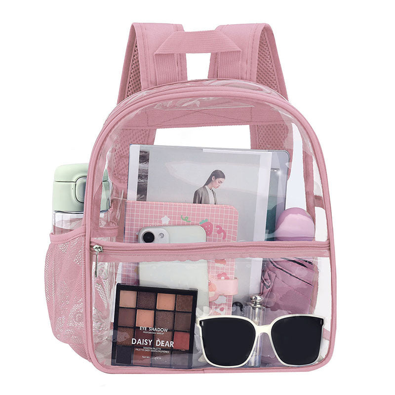 Cross-border New Transparent PVC Waterproof Backpack Visible Student School Bag Outdoor Multi-functional Backpack Men's and Women's Backpack