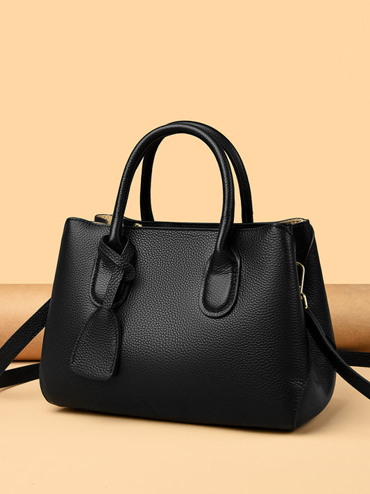 Genuine Leather Tote Bag High-end Large Capacity Women's Bag 2025 New Top Layer Cowhide Women's Bag Commuter Shoulder Crossbody Bag