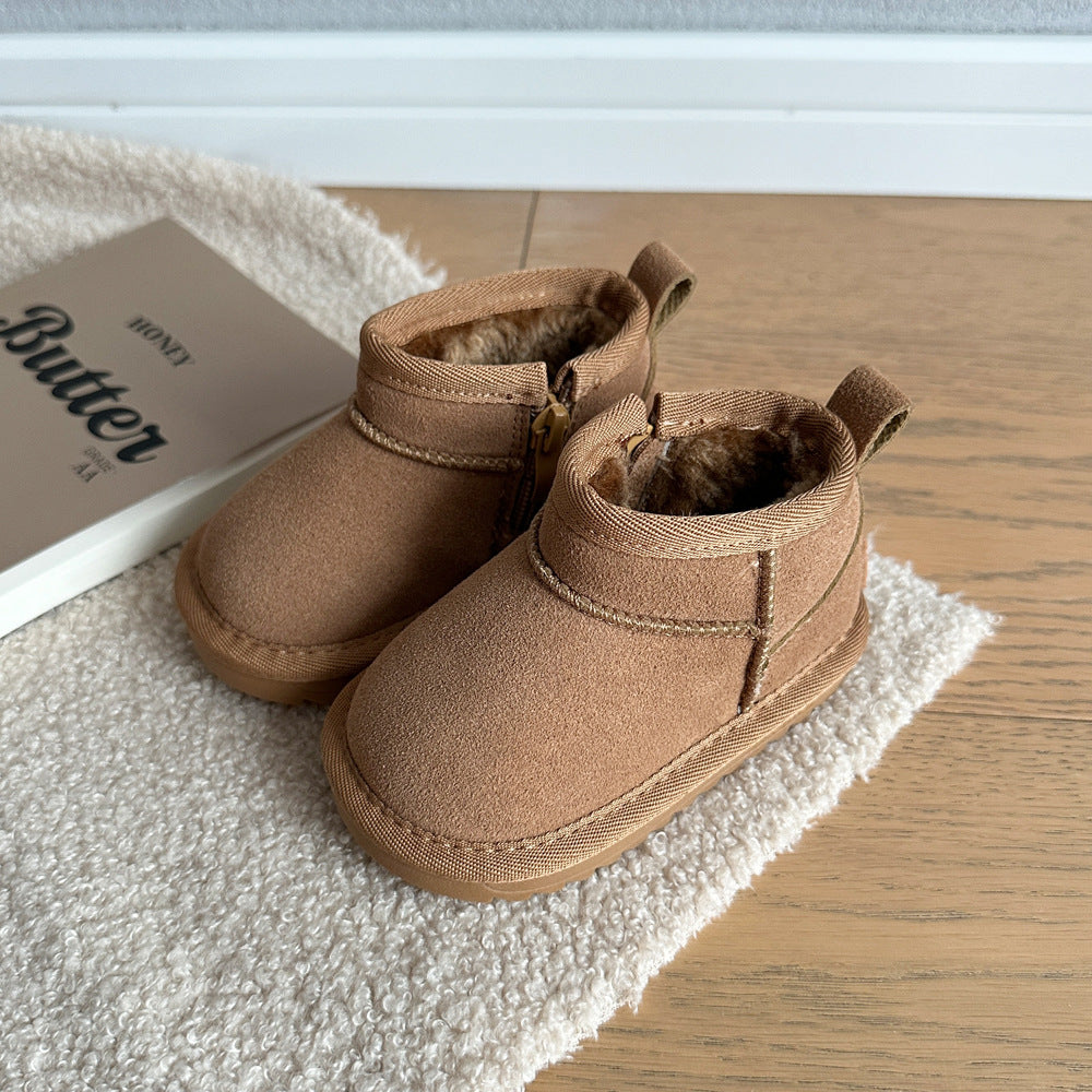 Children's Snow Boots Winter Boys' Thickened fleece-lined Cotton Shoes Girls' Warm Cotton Boots Children 1-3 Years Old Baby Shoes