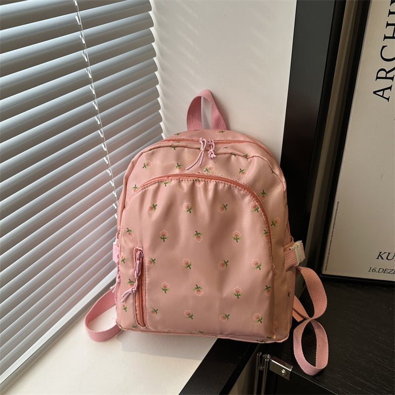 Fashionable and Simple Printed Backpack, Trendy and Trendy, Lightweight, Large-Capacity, Personalized School Bag for Middle School Students, Women's Backpack