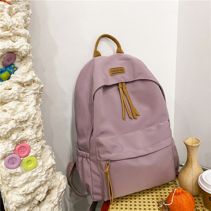New Korean Style Schoolbag Women's Simple Cute Backpack for Middle School Students and College Students Backpack Travel Bag Premium Sense