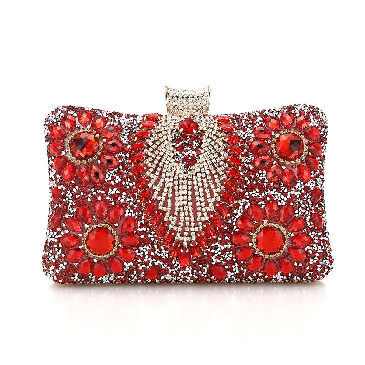 Cross-Border New Women's Evening Bag, European and American Clothing, Versatile Evening Bag, Inlaid Hand-Held Shoulder Bag, Cross-Body Hand-Held Women's Bag