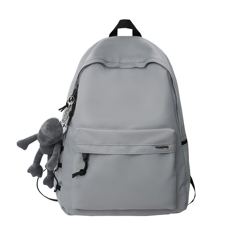 Backpack Men's and Women's Simple Large Capacity Travel Backpack Women's Casual Trendy Cool Junior High School Student Senior high school College Student Schoolbag
