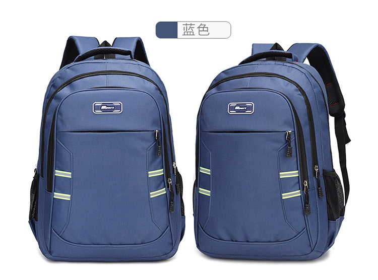 New Computer Backpack 2024 Large Capacity Reflective Strip Men's and Women's Outdoor Travel Bag Backpack Student Schoolbag Trendy