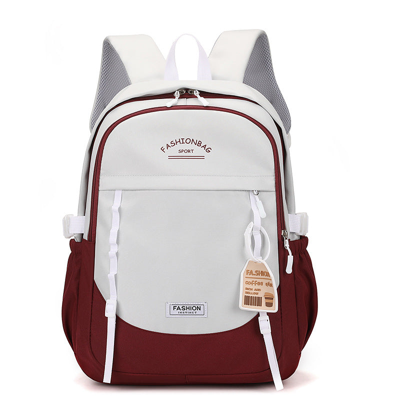 Simple Fashion High-end Sense Backpack All-match Senior high school College Student Computer Bag Casual Backpack High-value Schoolbag