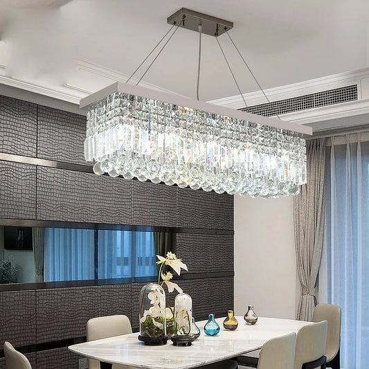 Lámpara LED de cristal moderna para comedor, lámpara colgante para el hogar, sala de estar, comedor, luces domésticas para dormitorio y cocina