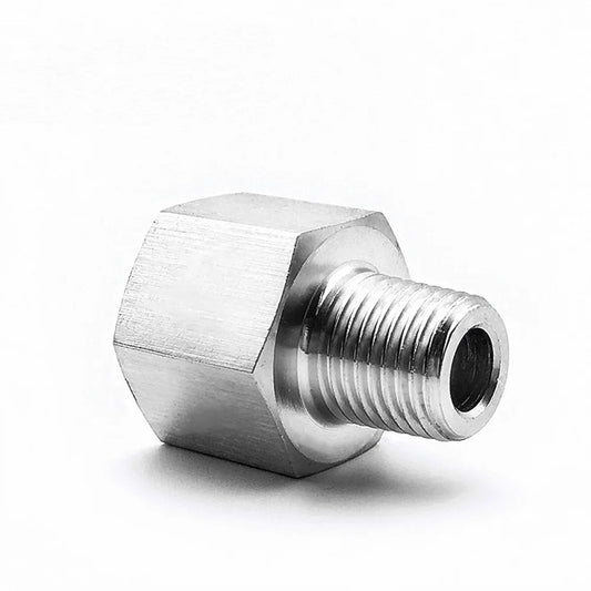 M10/14/20 1/8" 1/4" 3/8" 1/2" BSP NPT Conector de Tubería Reductor Hembra/Macho de Acero Inoxidable para Manómetro de Alta Presión