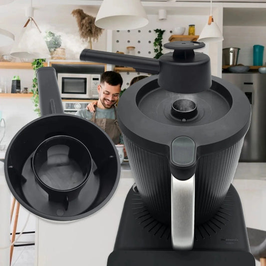 El divisor de vapor TM7 es un 360 ° Accesorio de licuadora giratorio, lavable y reutilizable para electrodomésticos de cocina resistentes al calor. 