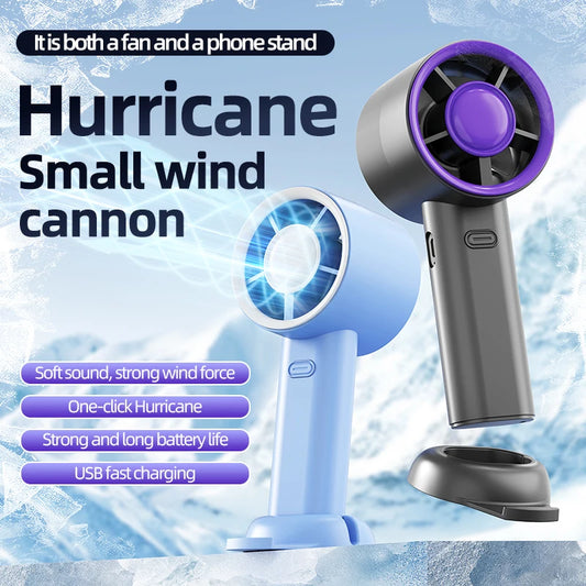 Mini Ventilador de Mano USB de Carga Rápida, Ventilador Portátil Silencioso de Alta Velocidad para Viajes y Actividades al Aire Libre