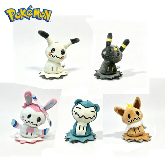 Llavero de peluche Mimikyu Eevee, colgante de anime de Pocket Monster con personajes de Eeveelution y Snorlax, para coleccionistas, regalo y decoración para fans de Sylveon