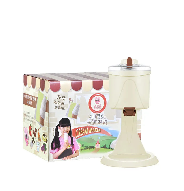 Máquina de helado Manual automática de sobremesa operación Simple Mini máquina de helado suave de gran capacidad para el hogar DI