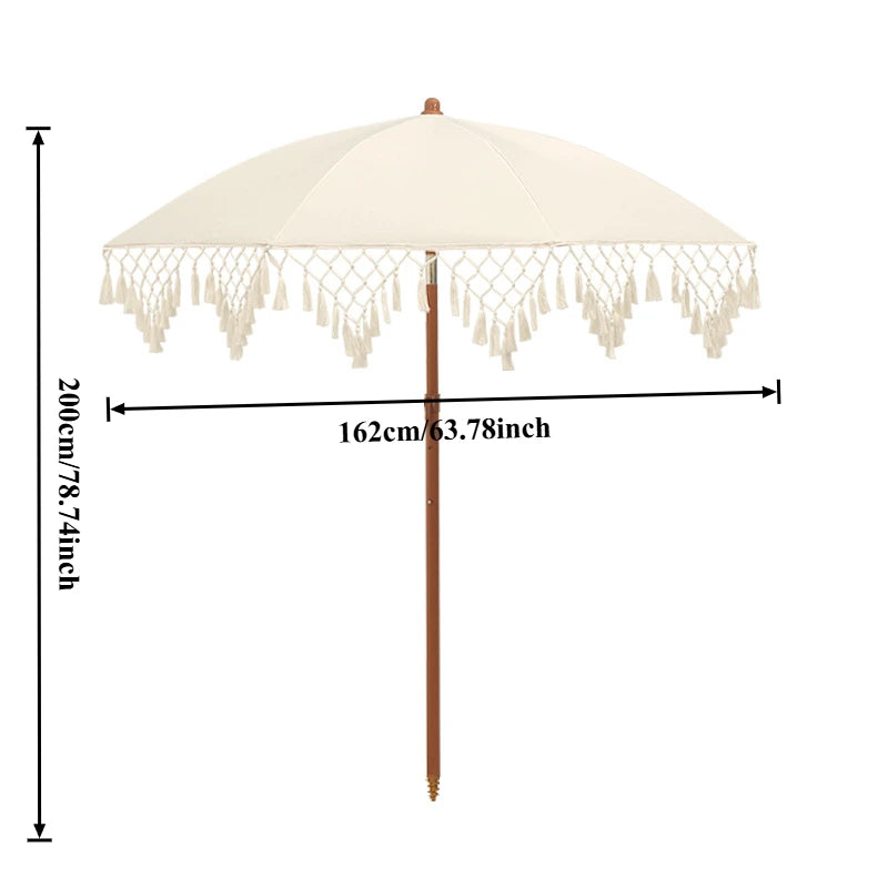 Sombrilla para Patio Exterior con Protección Solar UPF50+ de Moda, Sombrilla de Playa Portátil
