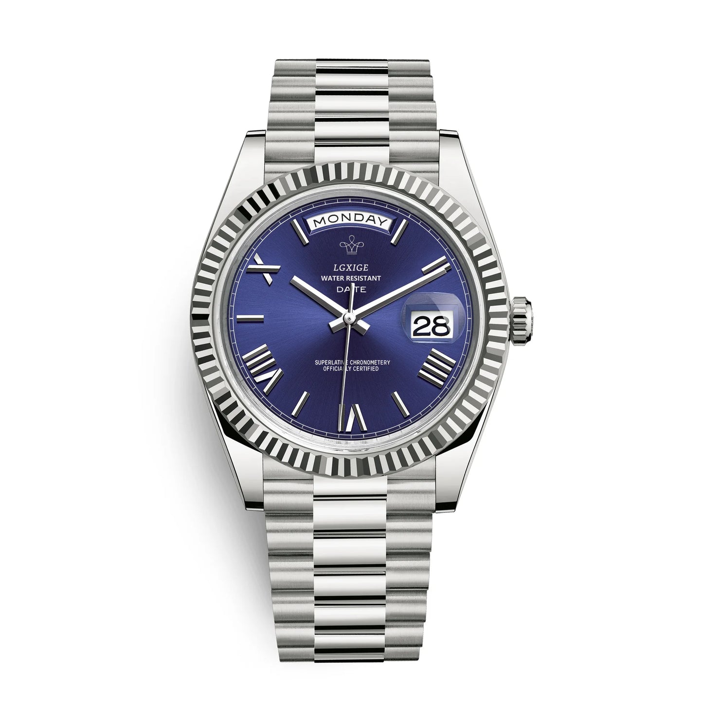 Reloj con calendario semanal de moda para hombre, reloj de cuarzo importado japonés, resistente al agua