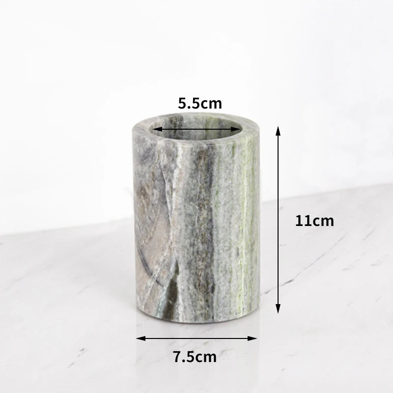 Juego de baño de mármol Natural verde esmeralda, jabonera de lujo, hisopos de algodón, tarro, difusor de caña, bandeja de tocador, accesorios de baño