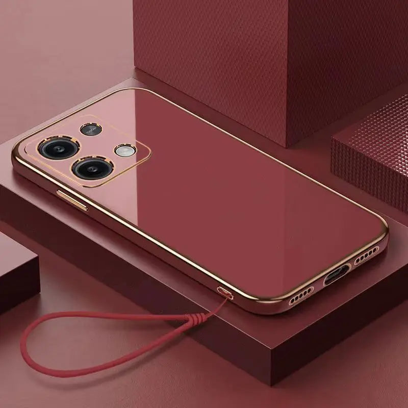 Funda de teléfono galvanizada de lujo a prueba de golpes para XiaoMi Redmi Note 12 13 Pro Plus 4G Note 14 Pro + 5G, funda trasera de silicona chapada