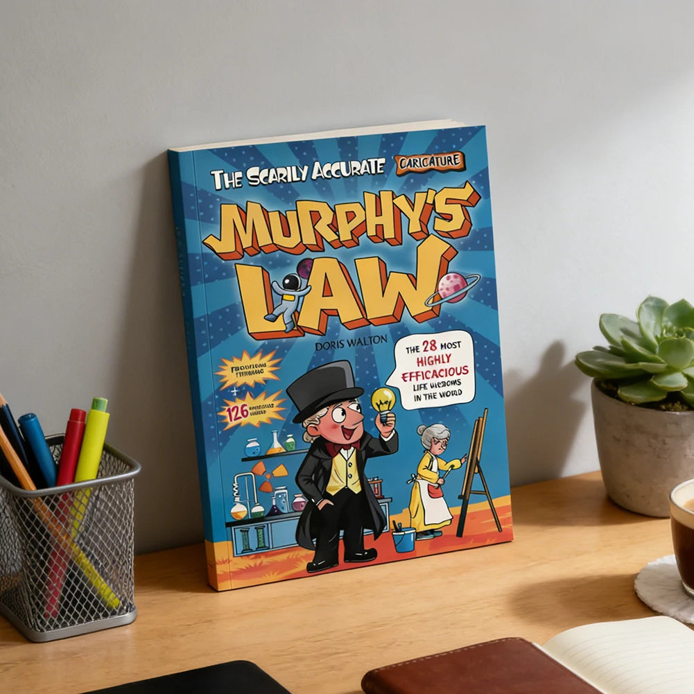 Cómic de la Ley de Murphy para niños de 8 a 12 años, novela gráfica que explica los principios de la vida, conceptos educativos divertidos ilustrados