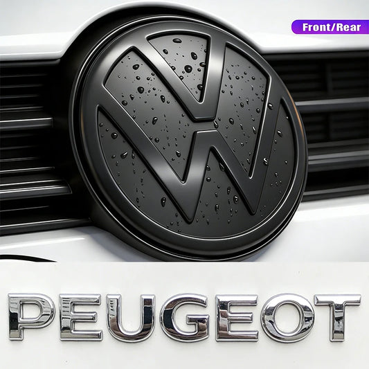 2 Auto-Logo-Aufkleber für Frontgrill, Kofferraumdeckel und Kofferraumklappen-Emblem, für VW Golf, Amarok, T5, Phaeton, Teramont.