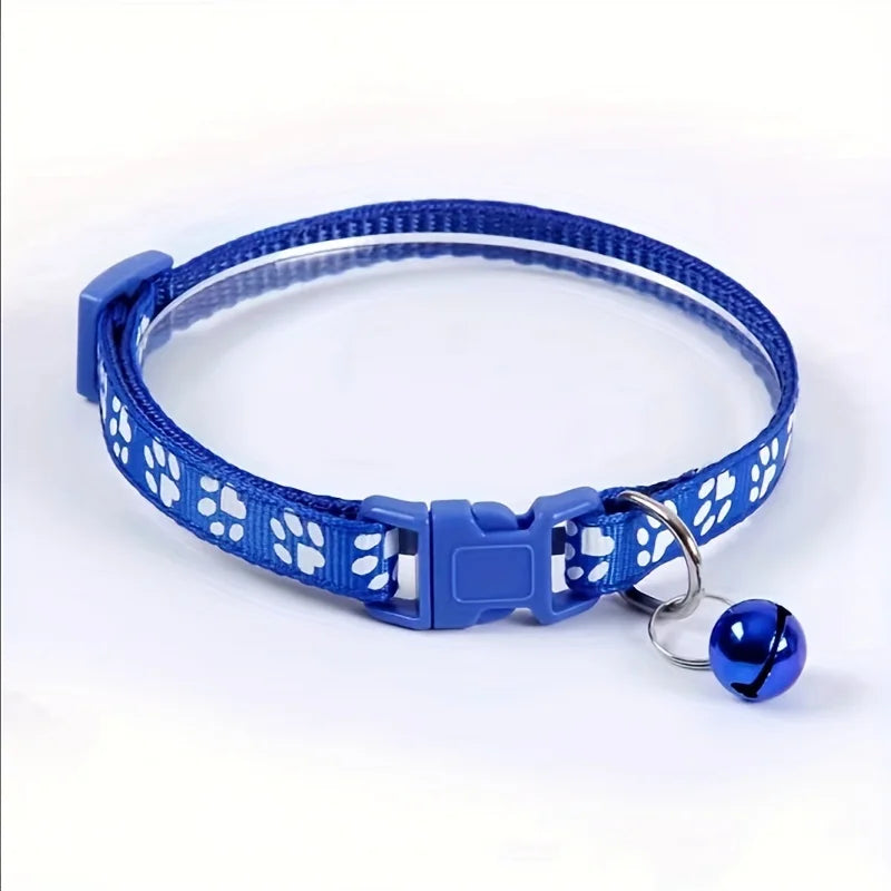 Collar de Moda para Gatos, con Patrón Colorido y Campana, Ajustable, para Gatos y Gatitos, Collar con Anillo DIY, Accesorios para Mascotas