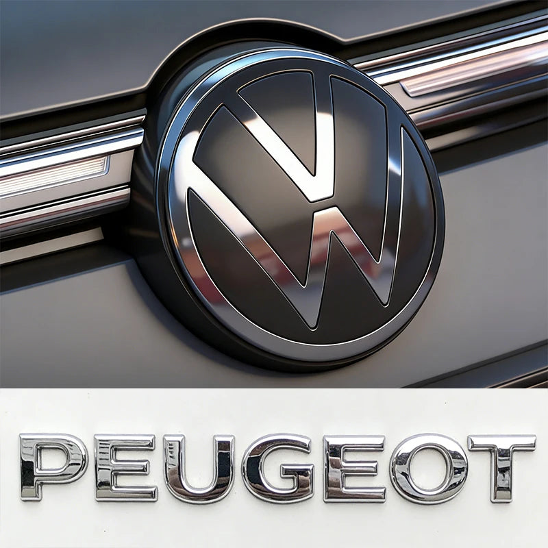 2 pegatinas con el logotipo del coche para la parrilla delantera, la cubierta del maletero y el emblema de la tapa del maletero, para VW Golf, Amarok, T5, Phaeton, Teramont.