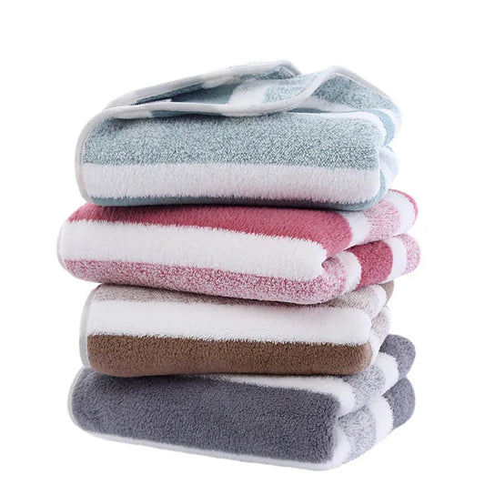 Juego de toallas a rayas de secado rápido para experiencia de baño suave y absorbente Toalla de baño o toalla de mano