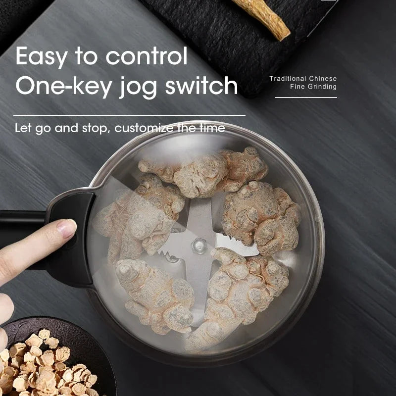 Molinillo eléctrico para alimentos de bebé, 400W, para cocina, cereales, nueces, frijoles, especias, granos, máquina trituradora multifuncional para el hogar