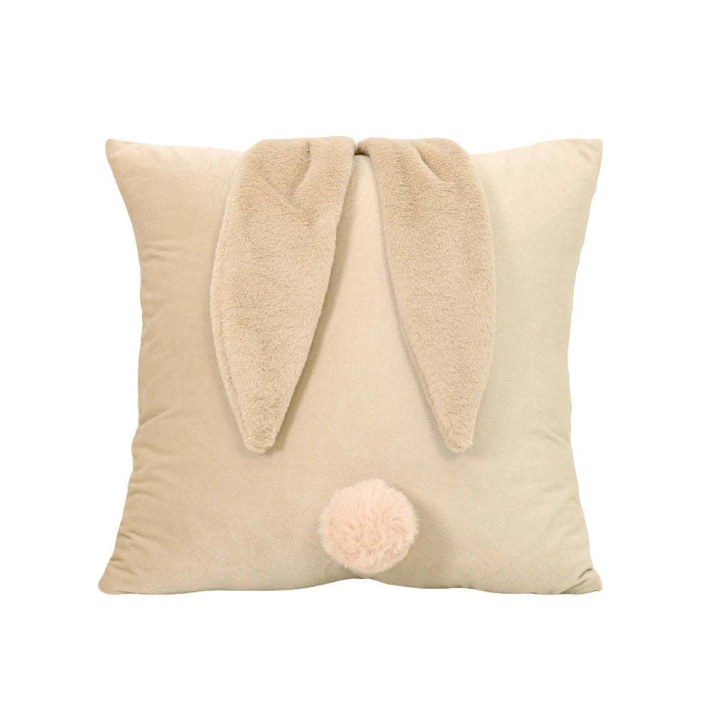 BUYNOW-fundas de cojín con Orejas de conejo, fundas de almohada de terciopelo holandés, decoración de felpa suave, fundas de almohada para sofá, decoración del hogar, 1 ud.