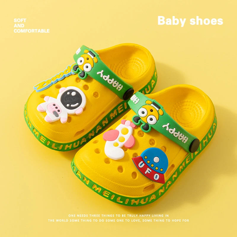 Zapatos Sandalias de suela blanda para bebé de dibujos animados para niños – Sandalias de punta cerrada antideslizantes ultraligeras para niños y niñas en la playa