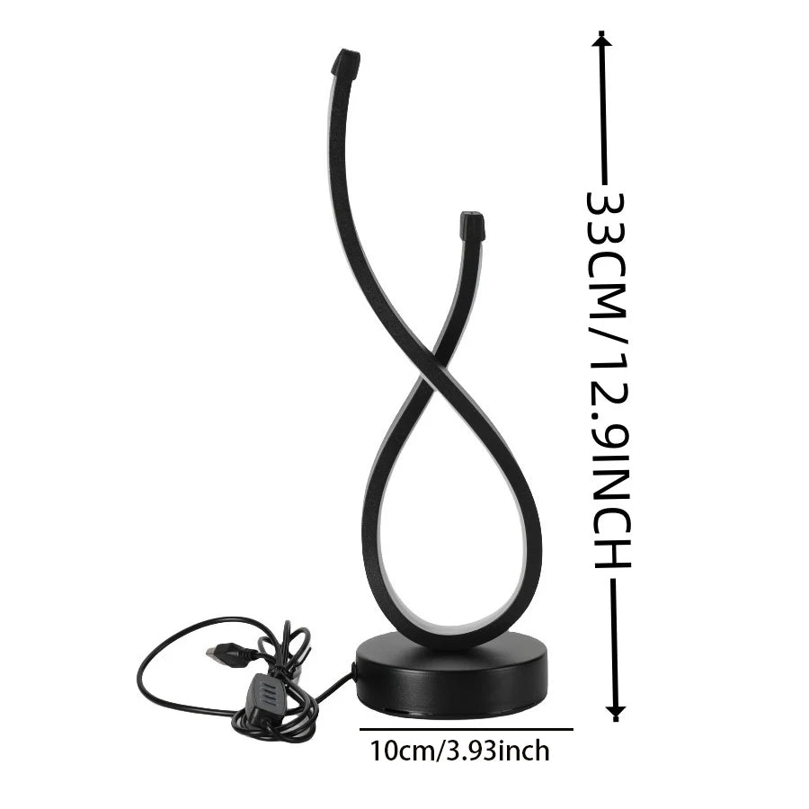 Lámpara de mesa LED para dormitorio, luz nocturna creativa para restaurante, cafetería, Lámpara decorativa luminiscente