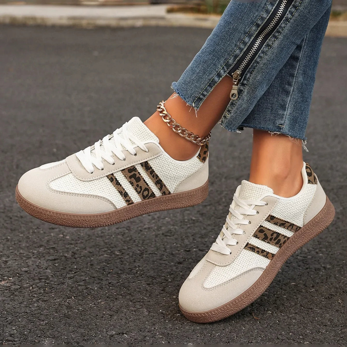 2025 nuevas zapatillas De deporte para Mujer, Zapatos planos informales a la moda, Zapatos vulcanizados con punta redonda y cordones, Zapatos planos cómodos para Mujer, Zapatos De Mujer