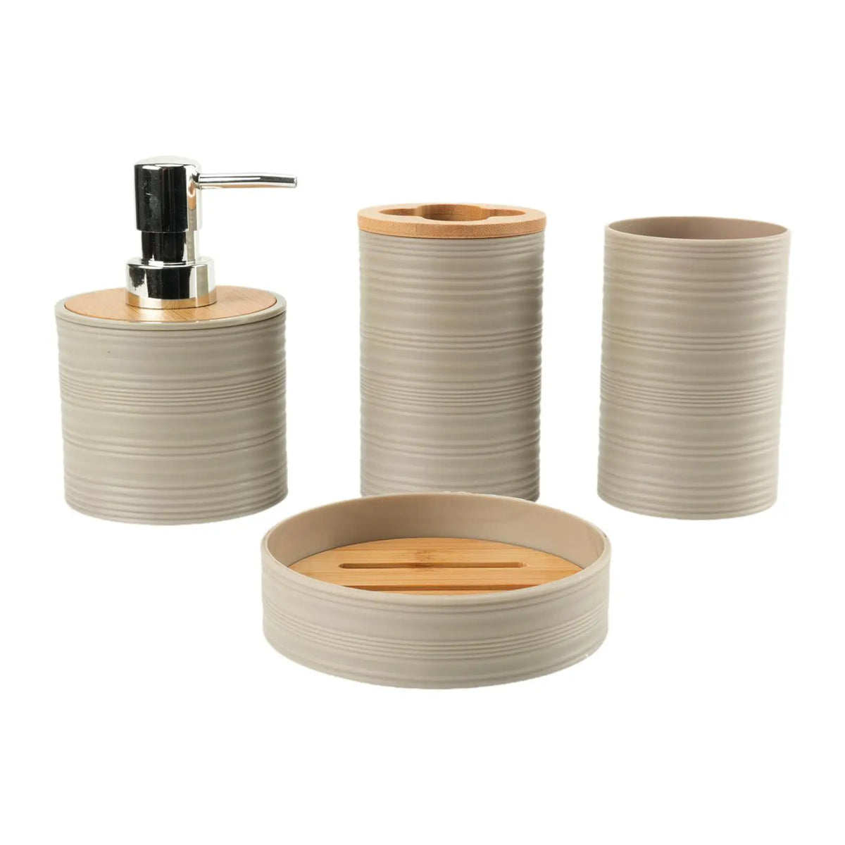Juego Completo de Accesorios de Baño, Kit de Artículos de Aseo de Plástico Moderno, Jabonera, Portacepillos de Dientes, para Decoración del Hogar y Hoteles
